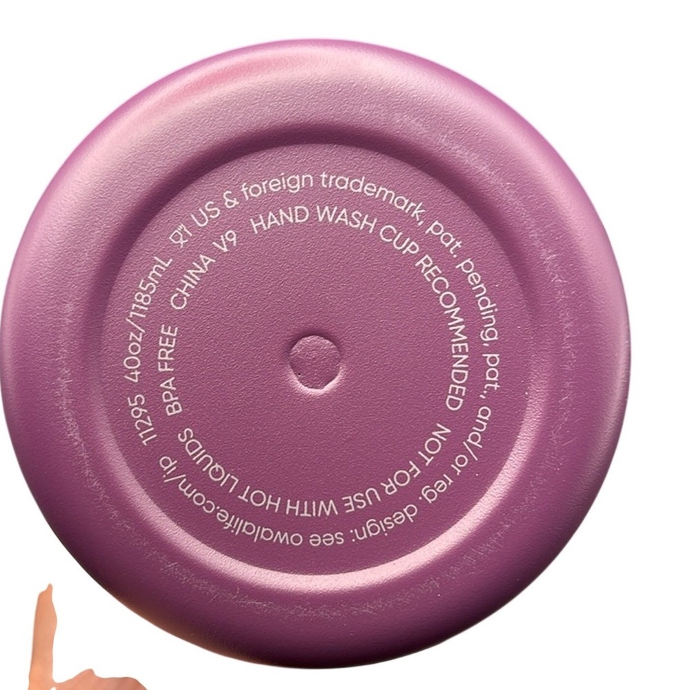 Owala 40oz Stainless Steel Water Bottle in JazzFest purple, yellow, sold out - Picture 3 of 6